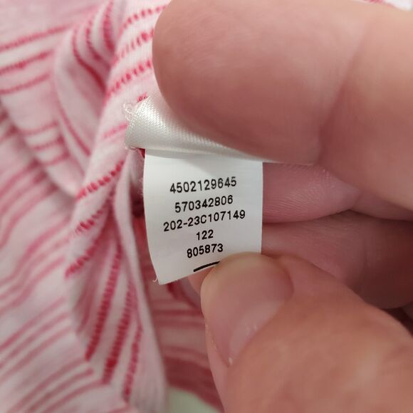 Chico's Cotton Blend Trio Spacedye Stripe Flutter-Sleeve Top Size 3 (XL) - Picture 7 of 7